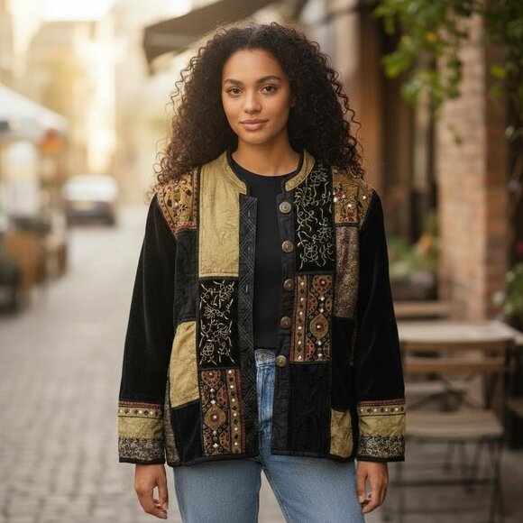 Provence Damour Jackets & Blazers - Vintage Patchwork Jacket